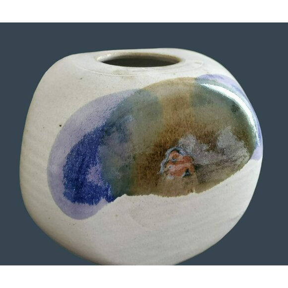 Hand Crafted Art Pottery Vessel, Large Studio Ceramic Vase, Signed Win - Picture 2 of 7